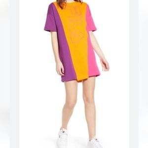 Fila colorblock shirt dress